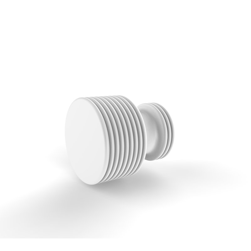Poignée cylindrique de 1 po de diamètre Morosini, Blanc mat
