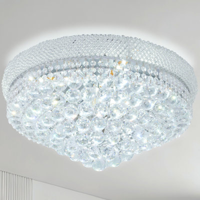Kiyon 23" 6 Tiers Luxury Crystal Flush Mount Ceiling Light