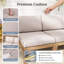 Ensemble de conversation modulaire pour patio pour 4 personnes avec coussins, ensemble de conversation 5 pièces pour canapé HiPS-1128659676