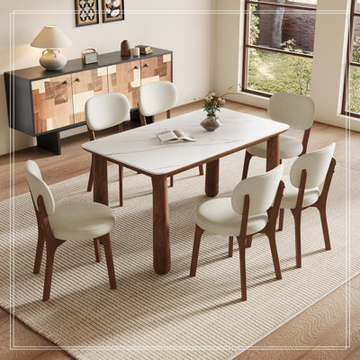 7 pièces Karoline avec 6 chaises rembourrées