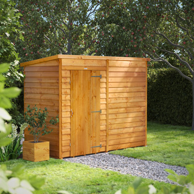 Powersheds Timber Overlap Windowless Pent Garden Shed