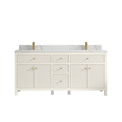 Sonoma 72'' Double Bathroom Vanity with Quartz Top