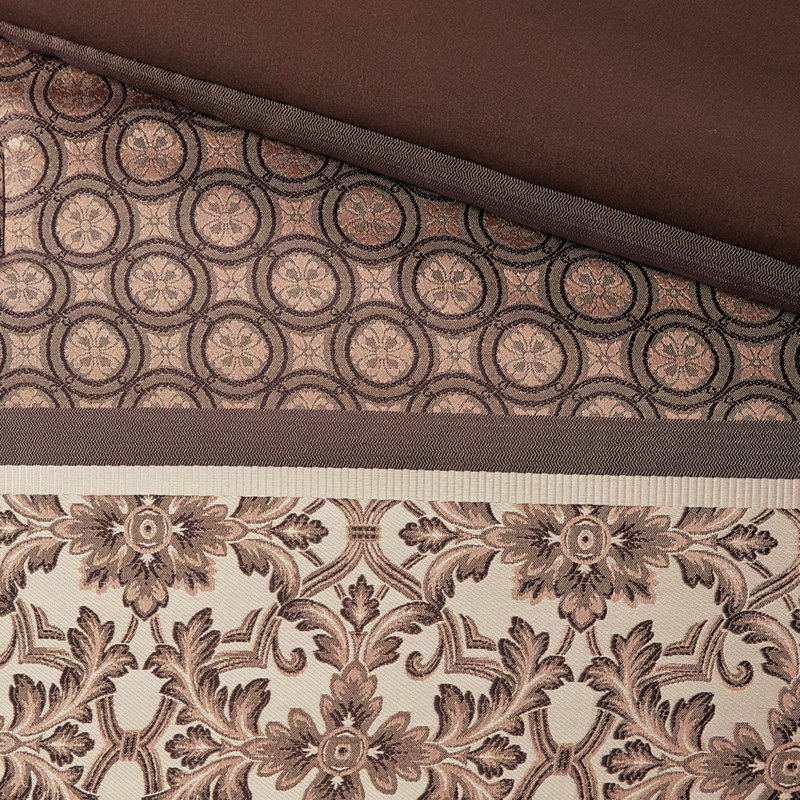 Ensemble de literie luxueux 7 pièces, polyester rouge élégant pour votre chambre à coucher