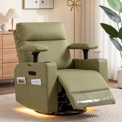 Rocking Chair Nursery With Adjustable Armrests&Headrest,Power Glider Recliner Nursing Chairs For Breastfeeding