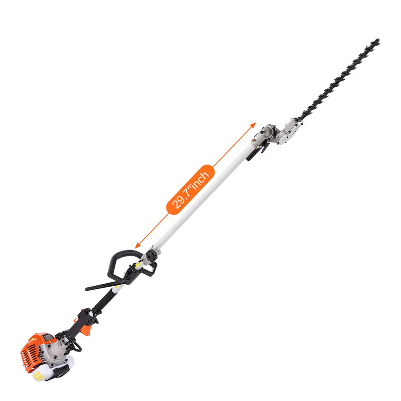 Outils de taille multifonctionnels 52CC 6-en-1, taille-haie à gaz, désherbeur, coupe-bordure, débroussailleuse, taille-bordure, scie à chaîne avec rallonge