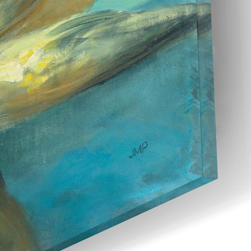 «Sea Turtles» par Julia Purinton, art mural en verre acrylique, H 12 po x l 16 po x P 0,13 po