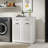 Laundry Cabinet With 2 Removable Baskets And 2 Drawers For Efficient Sorting And Storage