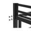 Lit superposé simple au-dessus d'un lit bas, structure de lit en acier noir, acier de haute qualité, conception sécuritaire avec rail pleine longueur, assemblage facile, limite supérieure de 350 lb, inférieure inférieure de 500 lb, idéale pour les dortoirs étudiants, fer à repasser
