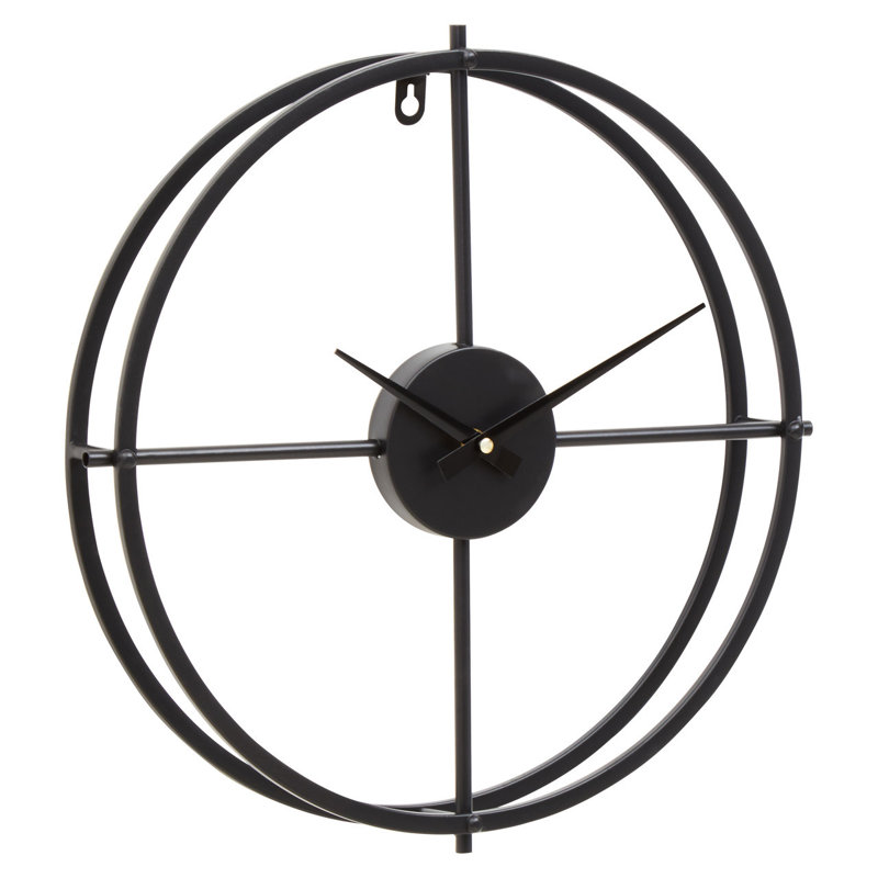 Kilyan Metal Wall Clock, Black