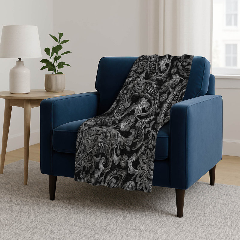 Jeté en cachemire Addison Sherpa ASB835, Noir