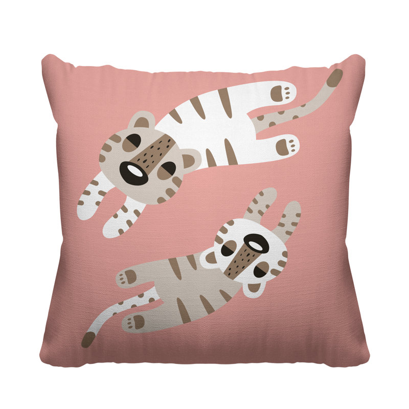 Coussin Jiba, L 17 po x H 17 po, Rose