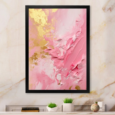 Rose et or «Energies nouvelles III», reproduction sur toile