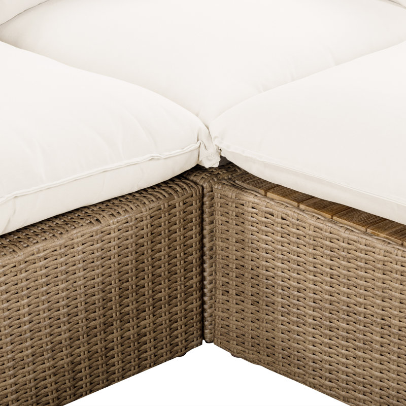 Grand canapé modulaire d'extérieur Cali Natural Performance