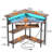 Fitnat Corner Desk with Power Outlet, LED Triangle Corner Desk with Storage for Small Space-192581531