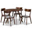 Ensemble de salle à manger en bois d'hévéa massif 5 pièces Xaverius-1931425083