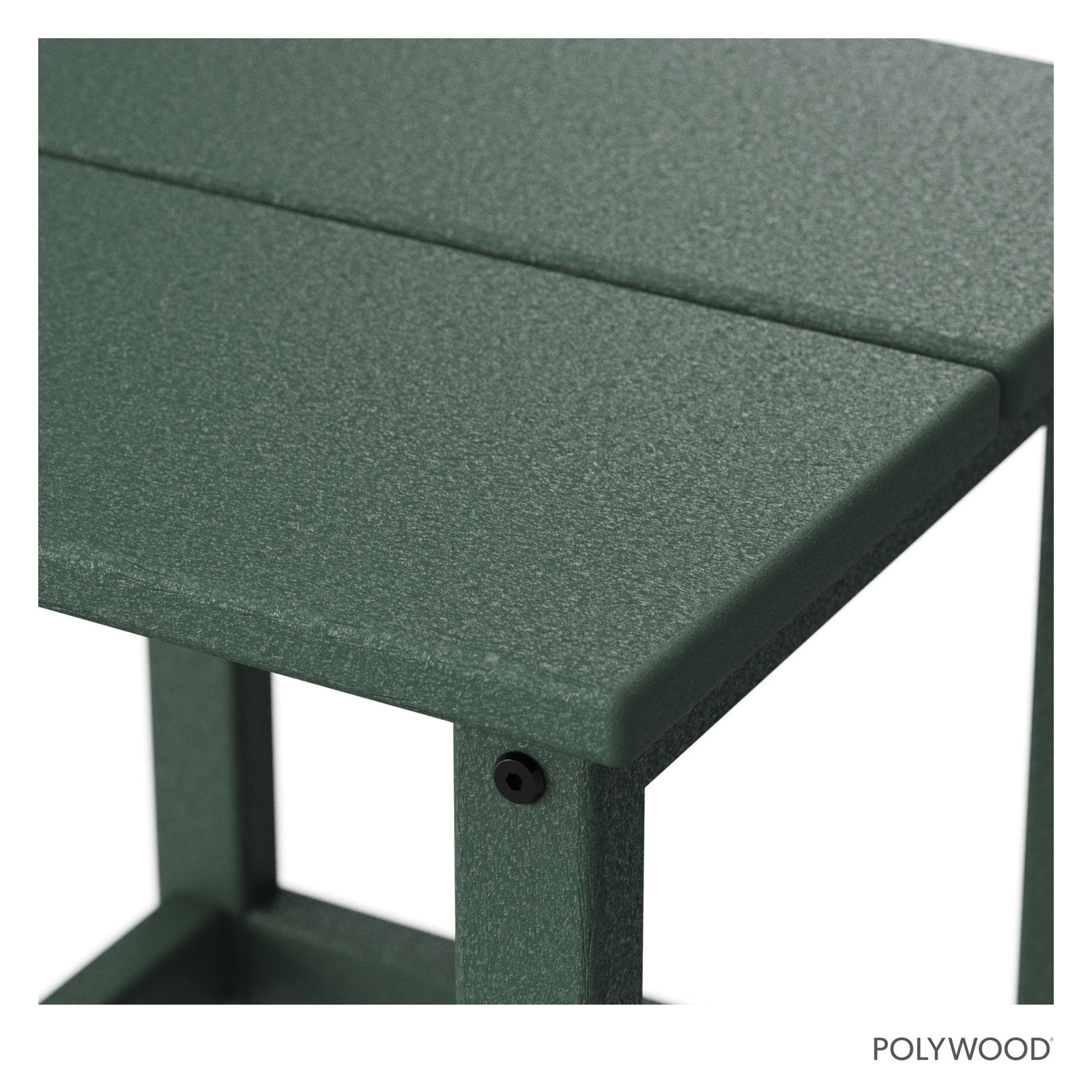POLYWOOD® Studio 15" Patio Side Table, Green
