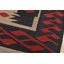 Tapis rouge / noir en laine noué à la main de conception unique 5 pi x 6 pi 11 po