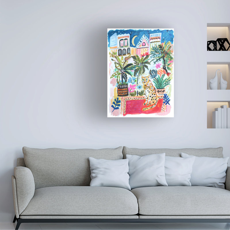 Bungalow Bungalow Rose Karen Fields Cheetah In The City II, art mural sur toile WAG37603, H 32 po x l 24 po