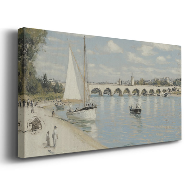 Série nautique-LVI- Toile tendue avec châssis - Prêt à accrocher, H 16 po x l 32 po