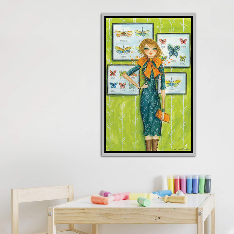 «Best Dress Butterfly Bow», art encadré, H 40 po x l 26 po x P 1,5 po, Toile avec cadre argenté