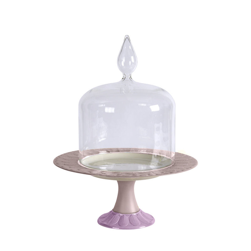 Villari Plastic Cake Stand, Purple