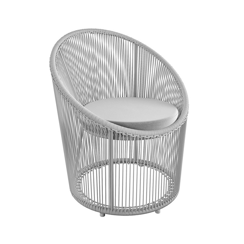 Steel Outdoor Lounge Chair, Grey
