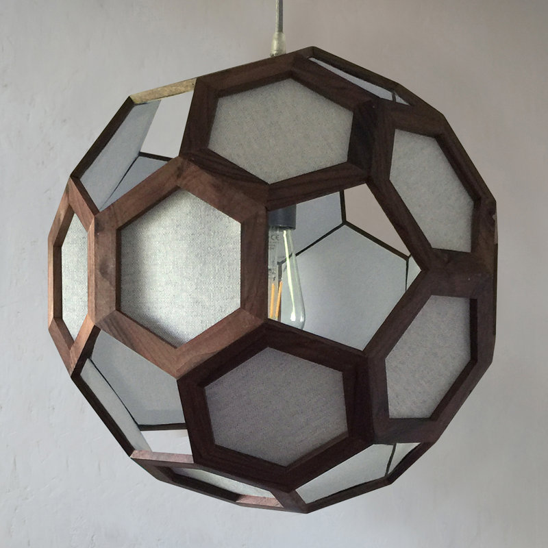 Chevalier 1 - Light Oil Pendant, Walnut/White