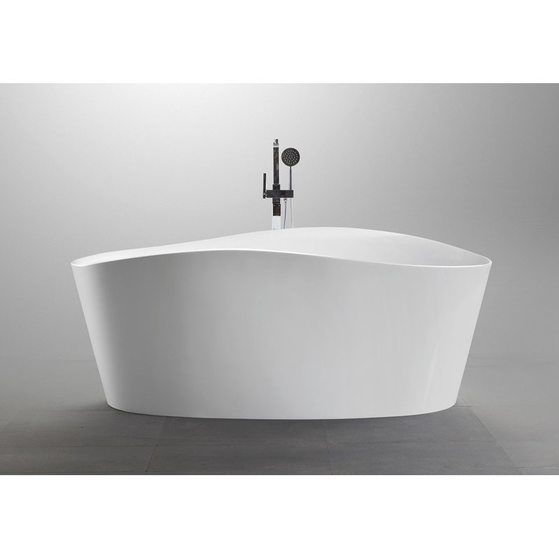 Toulouse 67'' x 33'' Freestanding Soaking Acrylic Bathtub
