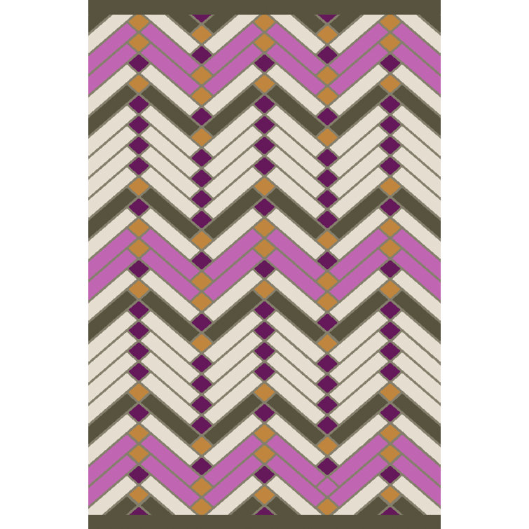 Wellow Cotton Chevron Indoor Rug