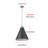 Massi 1 - Light Silver Single Pendant
