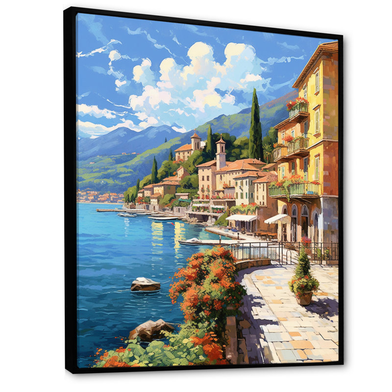 La Dolce Italian Beachside II - Italie, reproduction sur toile encadrée, H 20 po x l 12 po, Reproduction avec cadre flottant