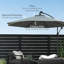 Parasol de patio en porte-à-faux décalé avec lumières solaires, base-1003297641