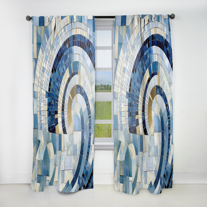 Rideau moderne obscurcissant en velours Harue, L 52 po x L 95 po