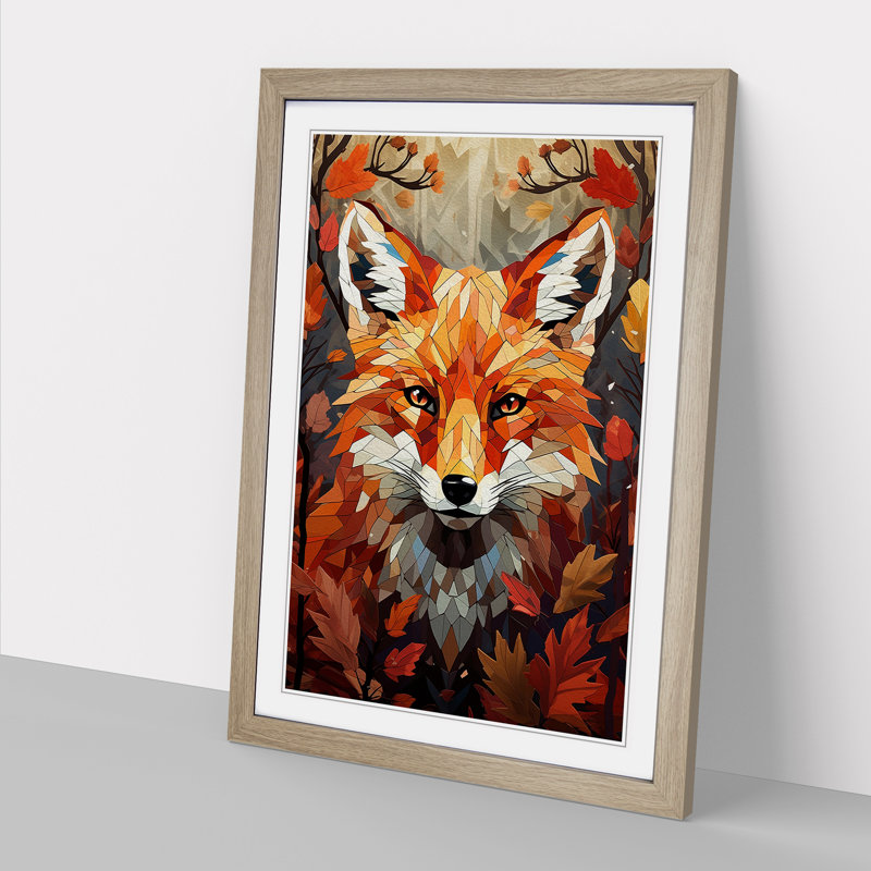 Single Picture Frame Print on Wood, Oak Framed, 34cm H x 25cm W