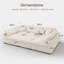 Canapé-lit modulaire avec rangement Bouley Beige-900277143