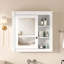 Armoire à pharmacie de salle de bain avec miroir, armoire à miroir murale avec rangement, armoire de rangement au-dessus de la toilette pour salle de bain