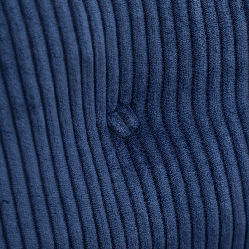Canapé-lit pliant polyvalent convertible et confortable, Velours côtelé bleu foncé