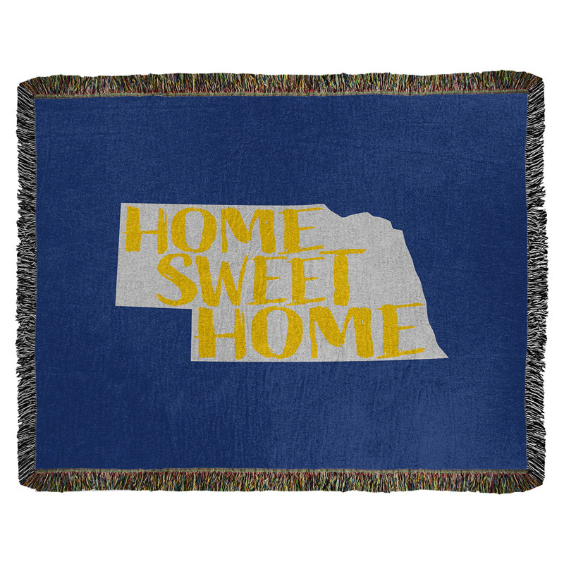 Jeté en coton nebraska doux, 37 po x 52 po, Couleurs du drapeau d'État