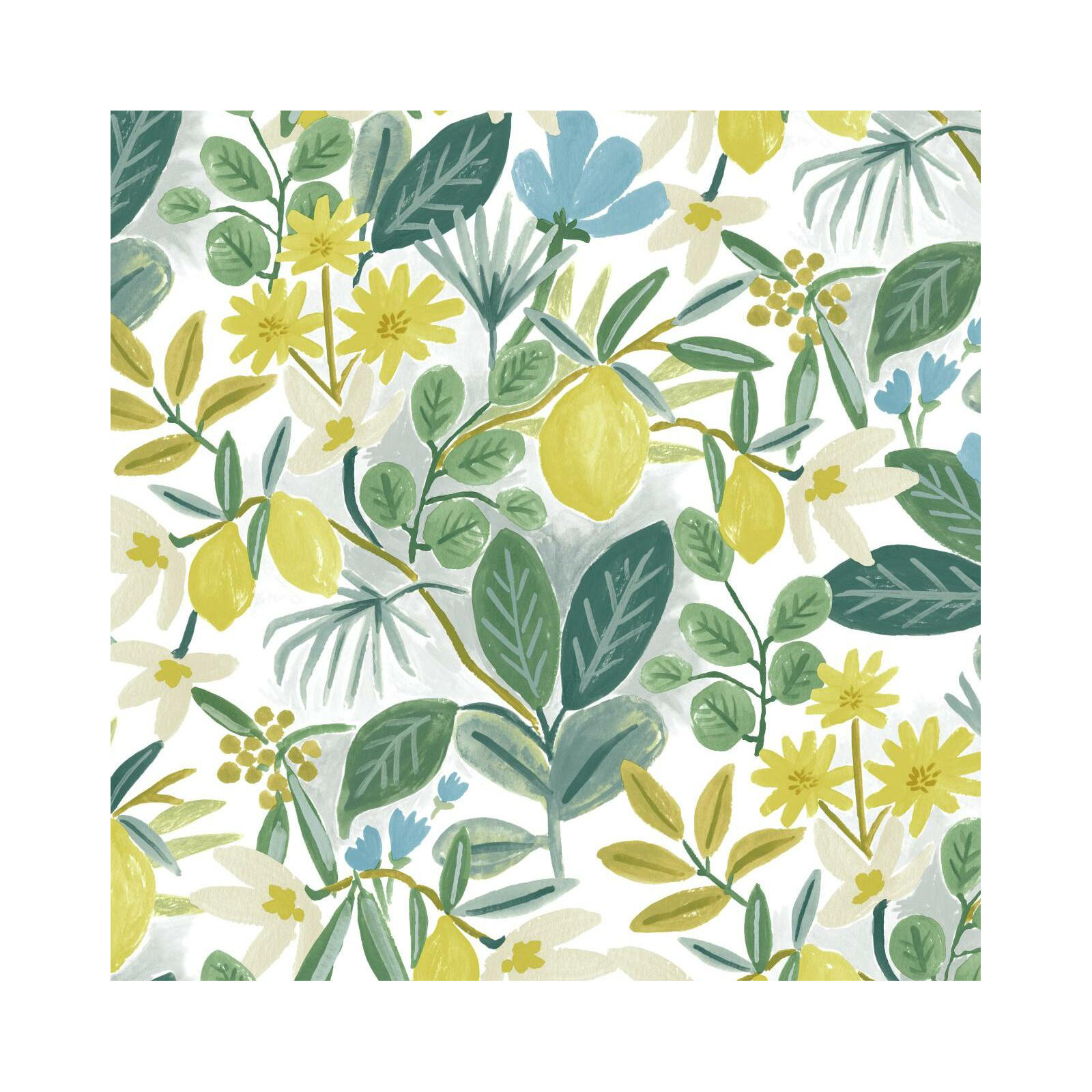 Amalfi 20' L x 27" W Peel and Stick Wallpaper Roll, Blue/Green
