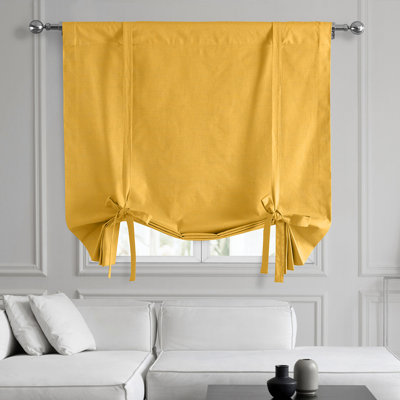 Dune Textured Solid Cotton Room Darkening Tie-Up Window Shade