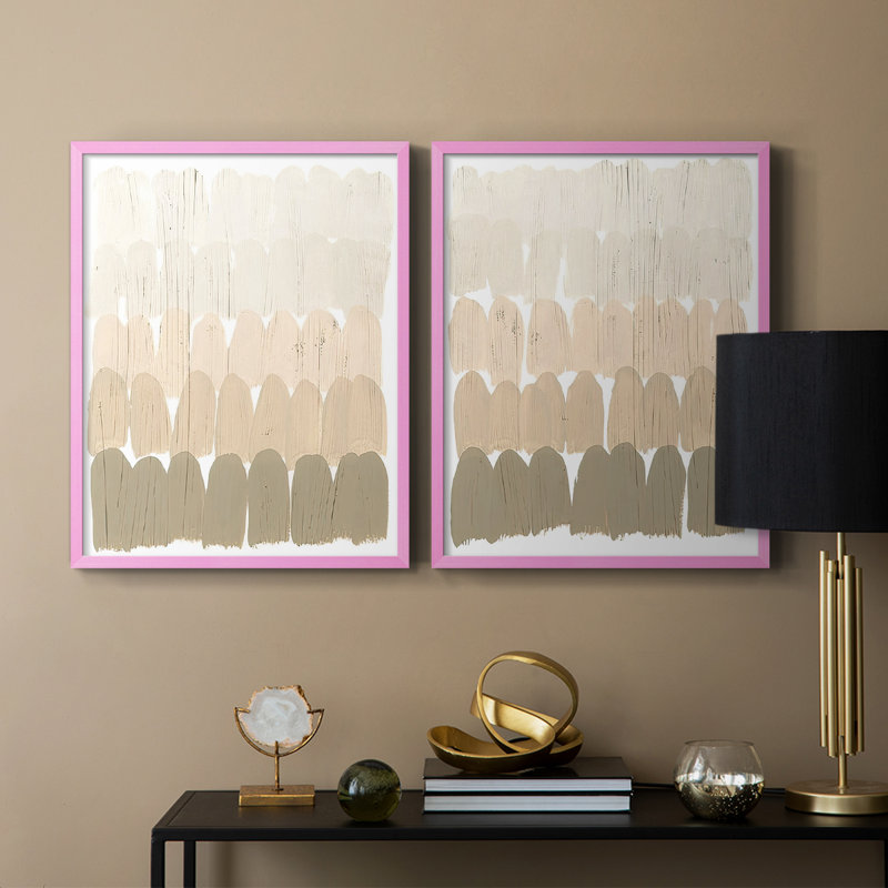 «Earth Tone Swatch I», reproduction encadrée de qualité supérieure - prête à être accrochée - aucun clou requis - aucun clou requis