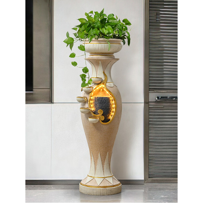 Fontaine d'eau en résine Minimalist Light Luxury, H 51,18 po x l 14,96 po x P 14,17 po