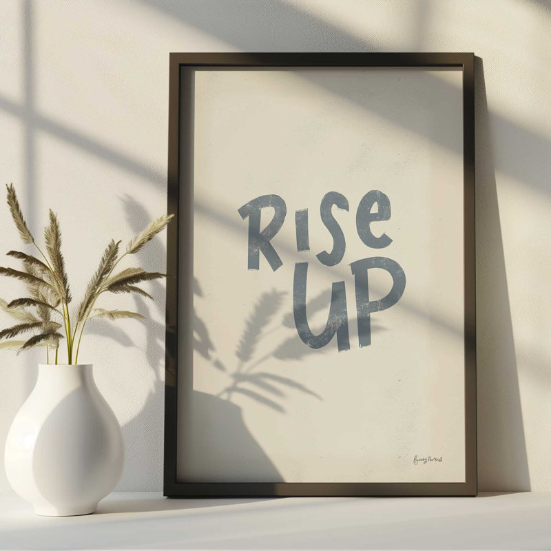 «Rise Up», Cadre en zinc patiné, H 17,25 po x l 13,25 po