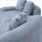 122" Curved Sofa with 2pcs Damask Pattern Pillows,Modern Couch