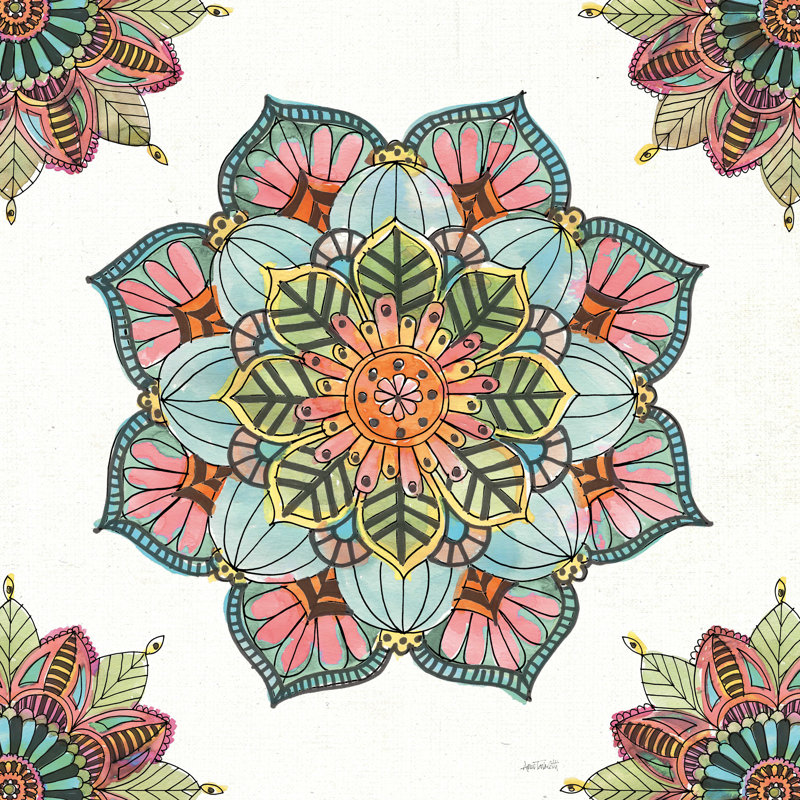 Mandala du matin V, H 36 po x l 36 po
