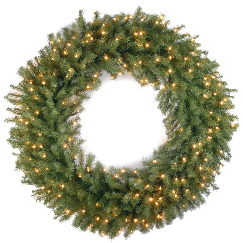 Norwood Fir Wreath with Lights, 48", Pre Lit-LED