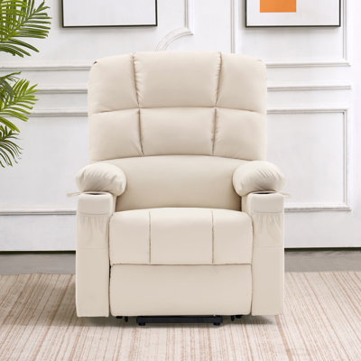 Fauteuil inclinable électrique à deux moteurs avec massage et chaleur, position infinie