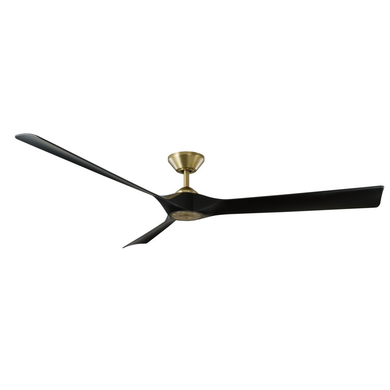 Ventilateur de plafond intelligent à 3 pales de 70 po pour l'intérieur et l'extérieur Torque, Laiton doux / noir mat