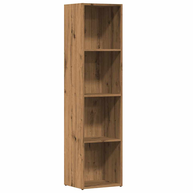 Abelia Bookcase, (4 Shelves) 143cmH x 36cmW x 30cmD, Artisan Oak