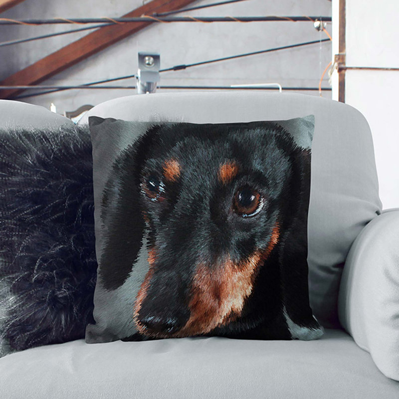 Square Throw Cushion, 40cm H x 40cm W x 15cm D